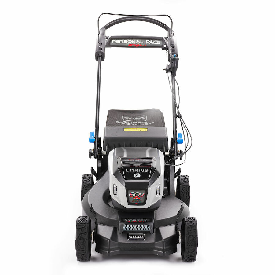 Toro 60V Max* 21 in. (53 cm) Super Recycler® w/Personal Pace® & SmartStow® Lawn Mower with 7.5Ah Battery 21568