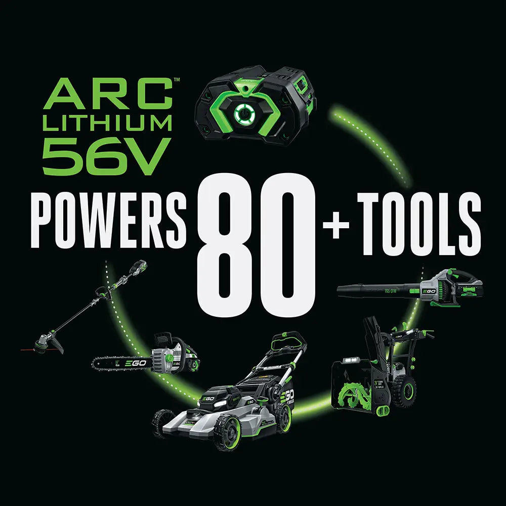 <h3>EGO ALL BATTERIES POWER ALL TOOLS</h3><p>Universal battery compatibility gives you the convenience of using any size battery for any tool.</p>